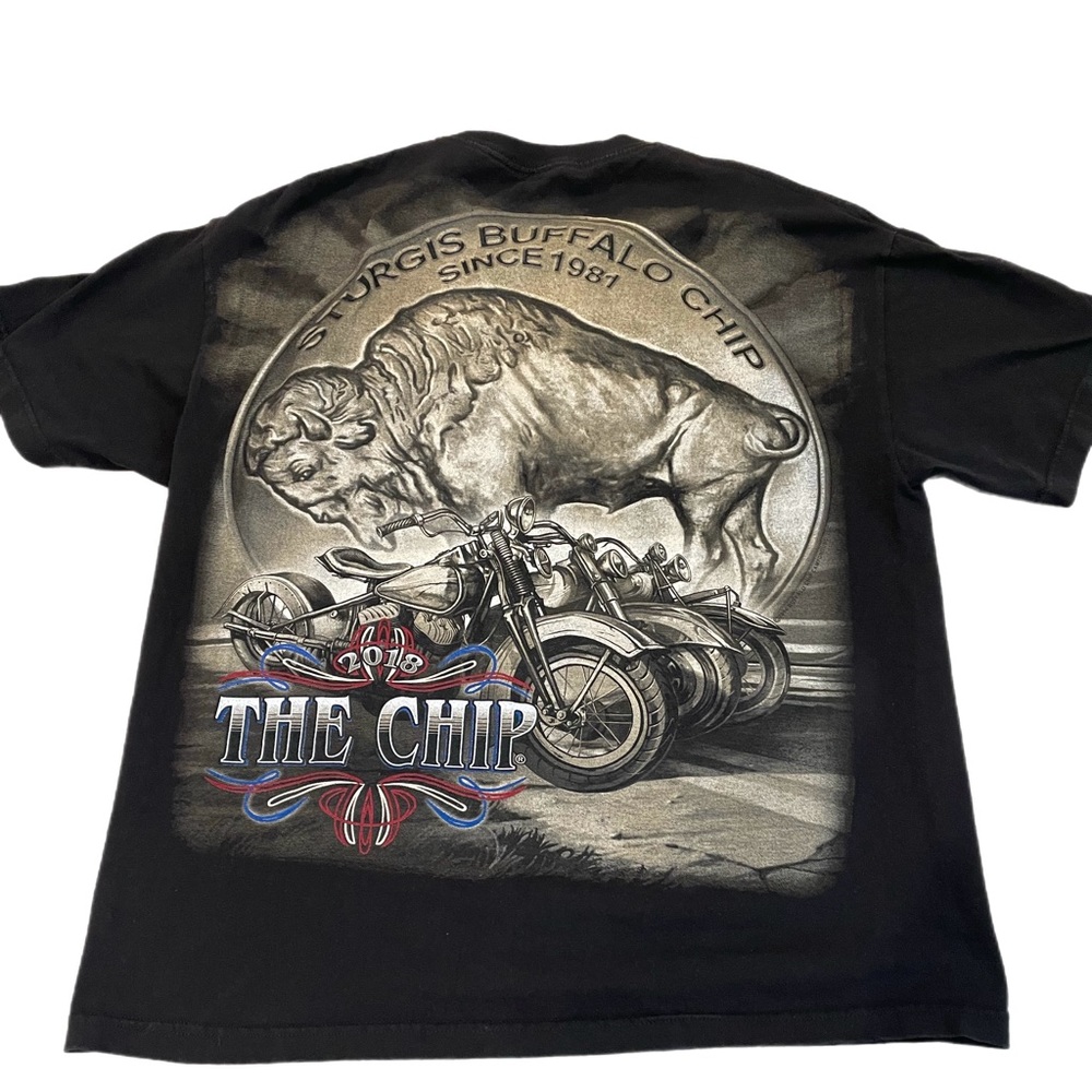 Sturgis Buffalo Chip Motorcycle Big Print T-shirt